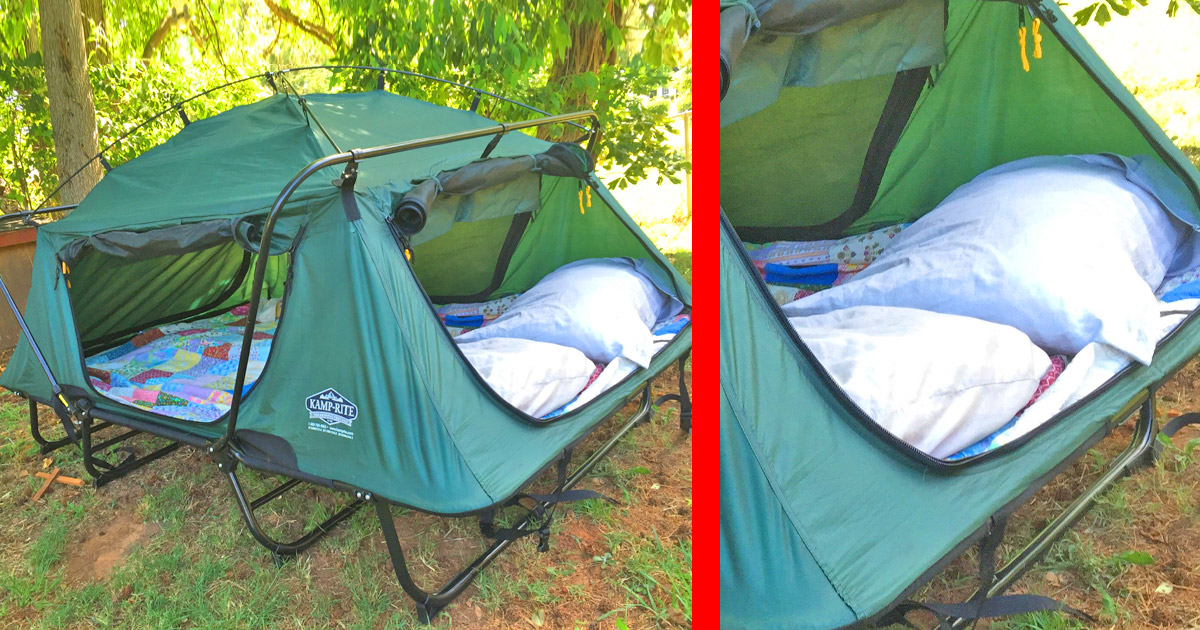 Sobriquette Kaal Spreekwoord This Amazing Double Tent Cot Prevents You From Having To Sleep On The Cold  Hard Ground