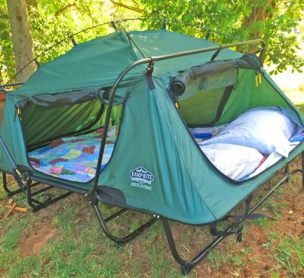 Double cot for outlet camping