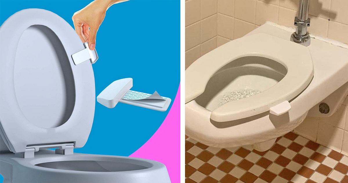 This Antimicrobial Toilet Seat Handle Adds a Clean Handle To Any Toilet