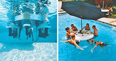 This Floating Bar Table Is Perfect For Partying On a Lake Or In a Pool