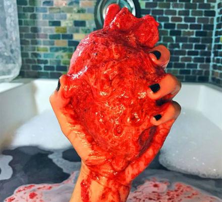 This Bath Bomb Looks Like A Bleeding Heart