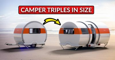 This Beauer 3X Camper Trailer Expands to Triple Its Size In Seconds