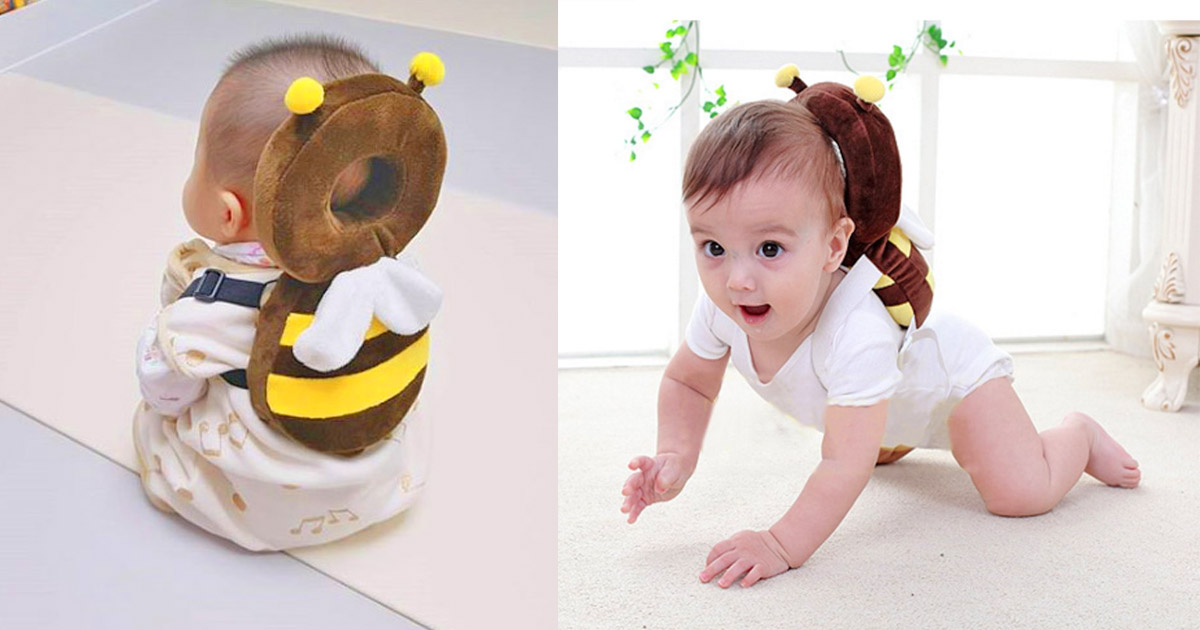 This Bee Shaped Baby Backpack Protects Babies Heads If ...