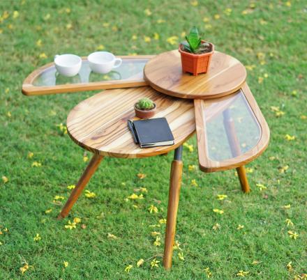 This Beetle Inspired Coffee Table Has Wings That Spread Out To Increase Surface Area