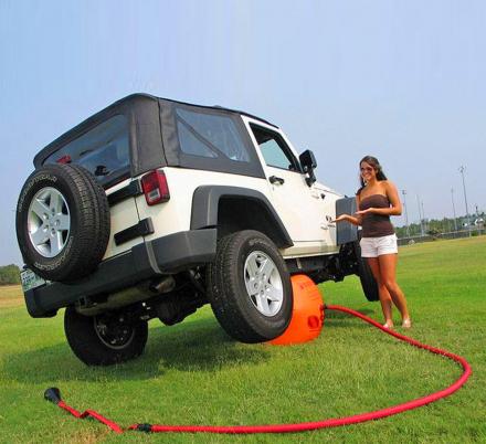 This Brilliant Car Jack Uses Your Cars Own Exhaust To Lift Your Car