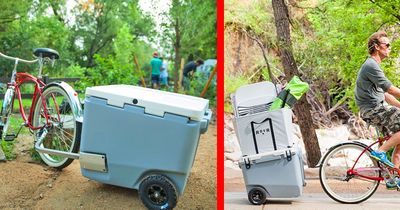 This Brilliant New Cooler Lets You Tow It Behind Your Bicycle To Easily Haul It Anywhere