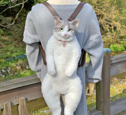 This Cat Backpack Looks Like a Real Live Cat