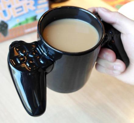 This Game Over Game Controller Coffee Mug Lets You Practice Your Gaming While Caffeinating
