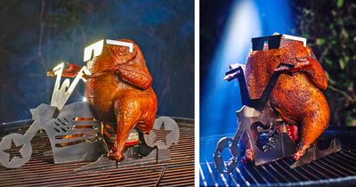 This Chicken On a Motorcycle Griller Is The Only Proper Way To Cook Chicken In America