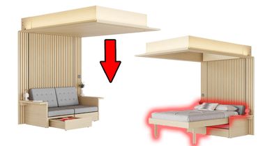 This Cloud Murphy Bed Automatically Descends From The Ceiling