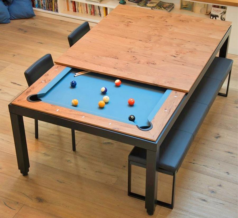 This Company Makes Elegant Dining Tables That Convert Into Pool Tables