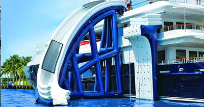 This Company Makes Giant Slides and Rock Climbing Walls For Your Yacht