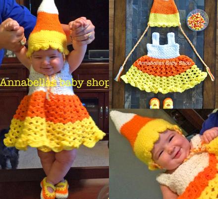 This Crochet Candy Corn Baby Costume Might Be The Cutest Halloween Idea