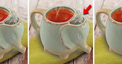 This Cute Elephant Mug Has a Spot For Your Tea Bag After It