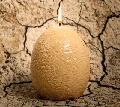 This Dinosaur Egg Candle Hatches As It Melts