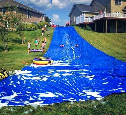 This DIY Kit On Amazon Lets You Build Your Own Giant Backyard Waterslide