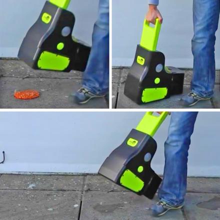 This DooUp Auto Pooper Scooper Cleans and Disinfects Area After Picking Up Your Dog's Poo