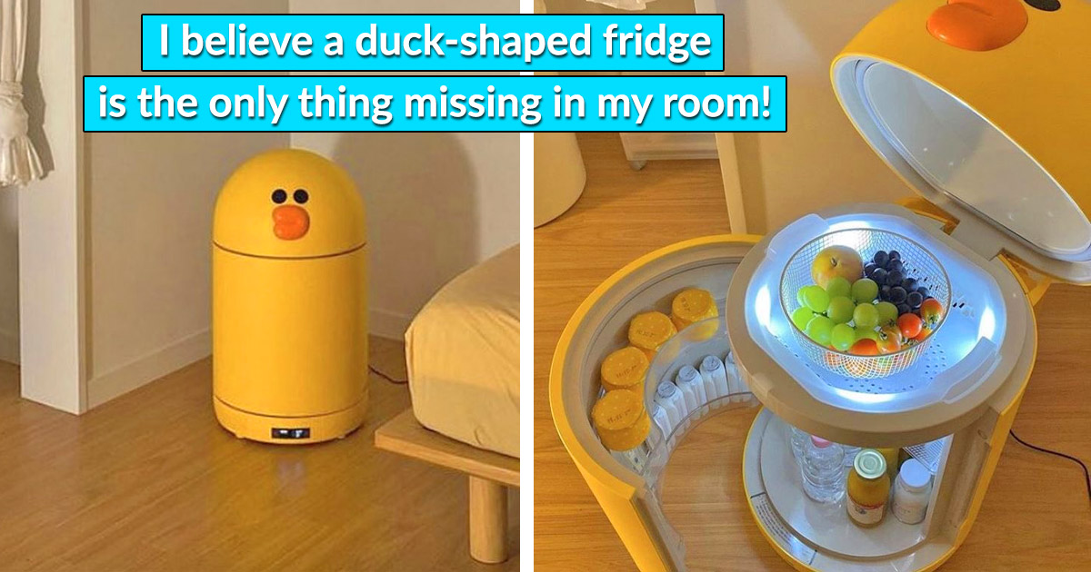 This Duck Shaped Mini Fridge Features a Smart Phone Sterilizer and  Bluetooth Speaker