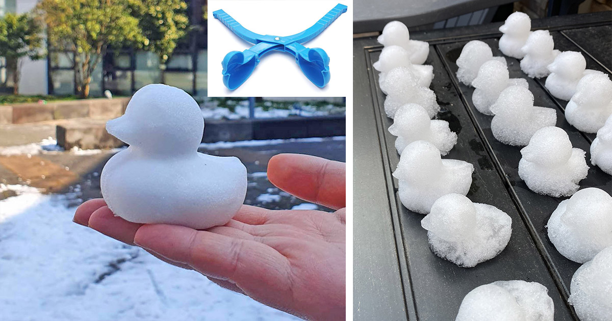 Winter Duck Snow Ball Maker Tool Clip Mold Sand Scoop Snowball Play Toy Outdoor 