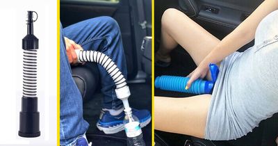 This Extendable Water Bottle Hose Lets You Pee In The Car During Long Road Trips