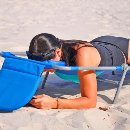 This Face Down Beach Lounge Chair Has Arm Holes, and a Breast Cavity Pouch