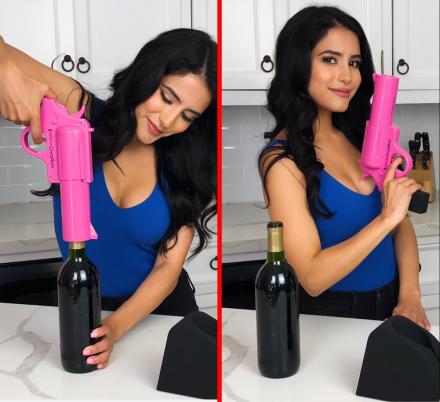 This Genius Wine Gun Opens Your Bottle Of Wine With the Pull of a Trigger