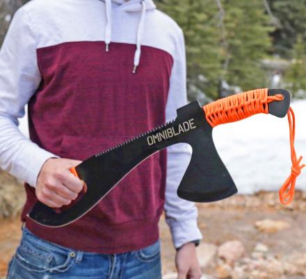 This 3-in-1 Survival Machete Includes a Knife, Tactical Tomahawk, and a Survival Saw