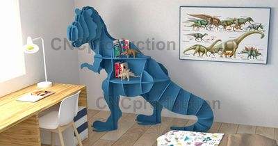 This Giant 3D T-Rex Kids Shelf Is Perfect For Any Dino Loving Kid
