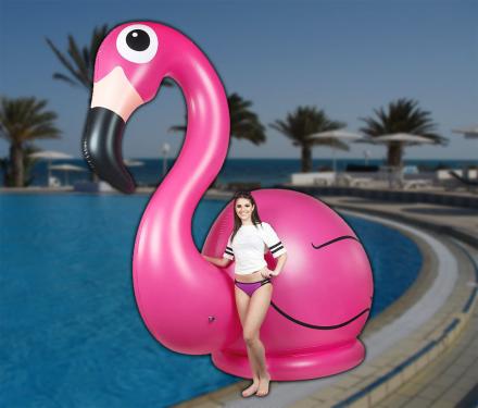 This Giant Flamingo Pool Float Measures a Massive 11 Feet Tall