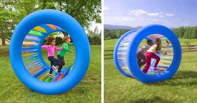 This Giant Inflatable Rolling Wheel Is The Ultimate Outdoor Activity For Your Little Ones