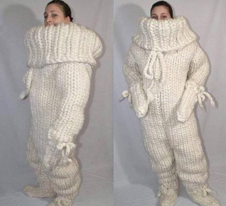 This Giant Knitted Adult Onesie Is Perfect For People Who Are Always Cold