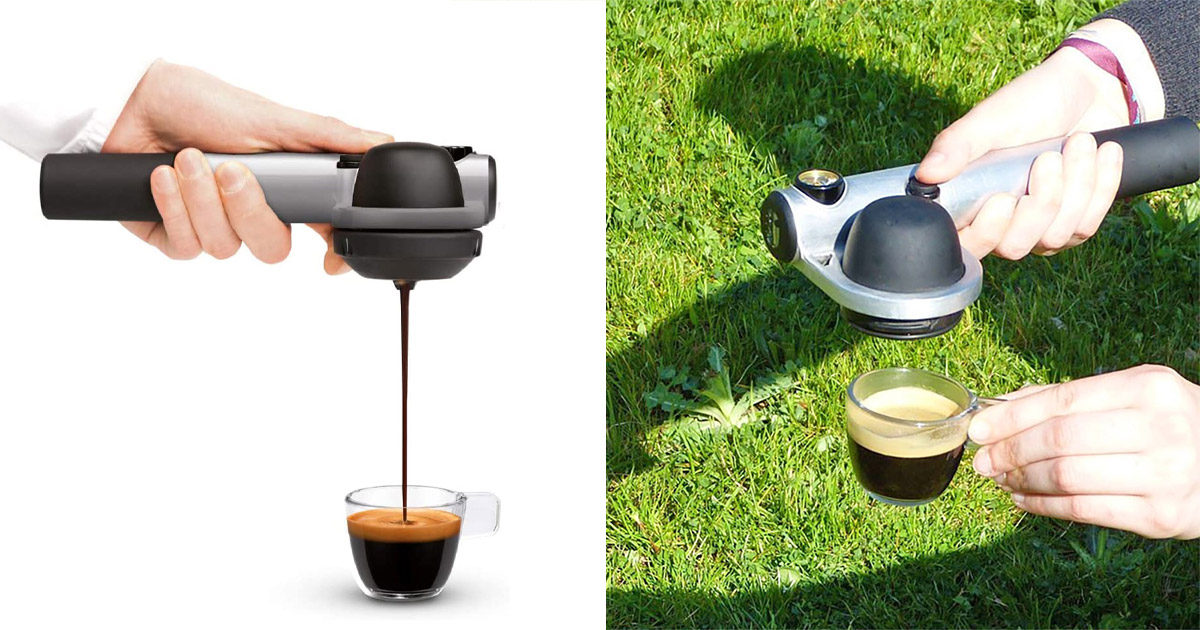 Car Portable Espresso Coffee Maker Machine DC12V Ground Coffee ESE Pods  Travel
