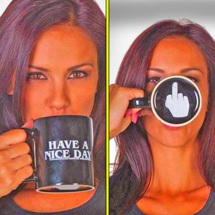 This 'Have A Nice Day' Middle Finger Mug Is The Most Passive-Aggressive Way To Troll Your Coworkers