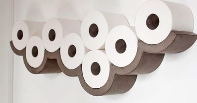 This Incredible Cloud Shaped Toilet Paper Holder Is Made From Solid Concrete