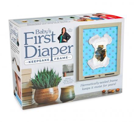 This Keepsake Lets You Seal and Frame Your Newborns First Poopy Diaper