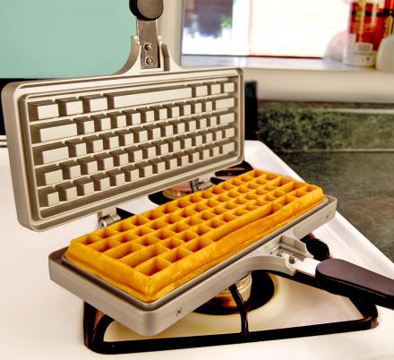 This Keyboard Shaped Waffle Iron Lets You Make Waffles In True Geeky Fashion