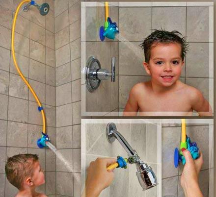 This Kids Shower Head Brings It Lower and Makes The Water Come Out Softer