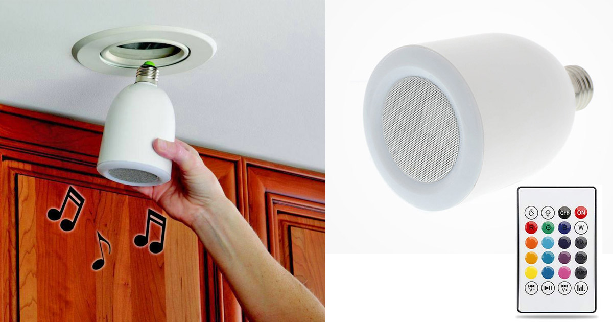 This Light Bulb Has a Speaker That Plays Music When It's Turned On