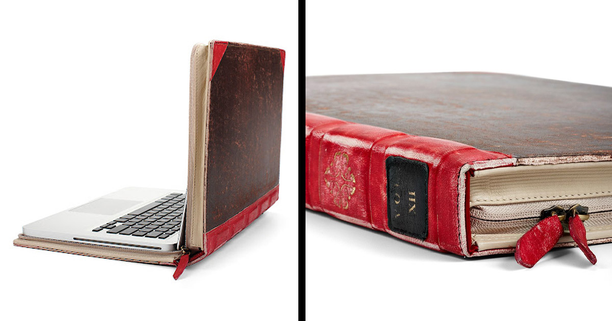 book laptop case