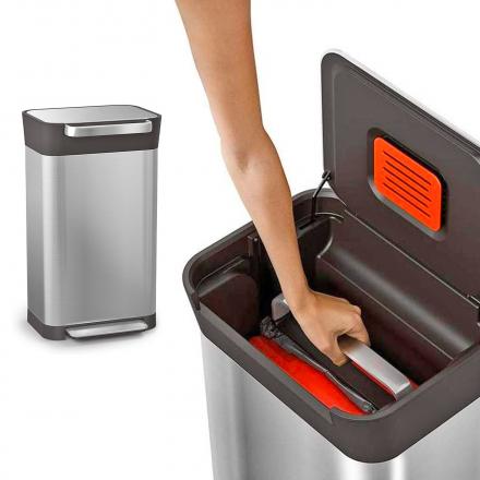 This Manual Trash Compactor Bin Holds 3x The Amount Of Trash