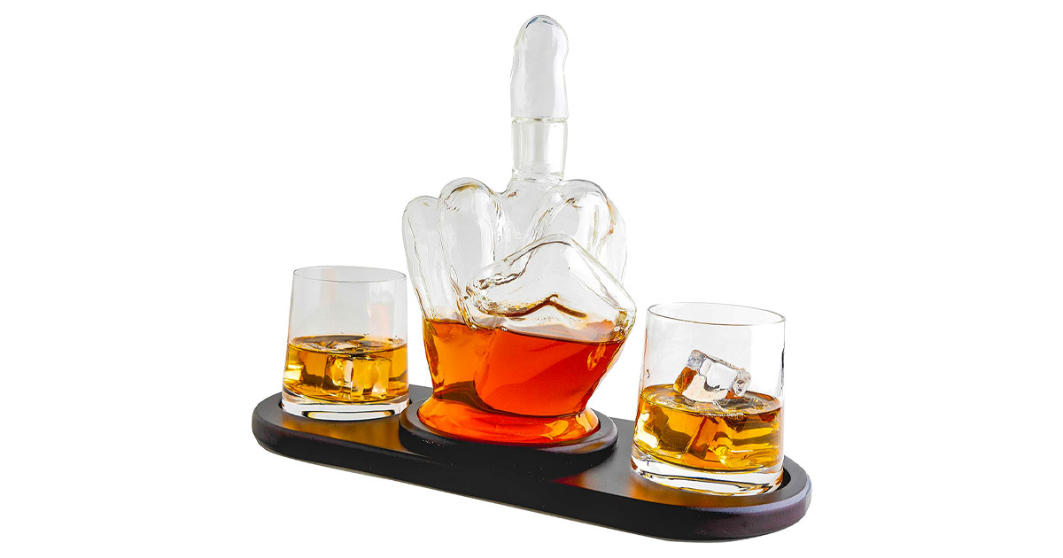 This Middle Finger Whiskey Decanter Is The Only Proper Way To Store
