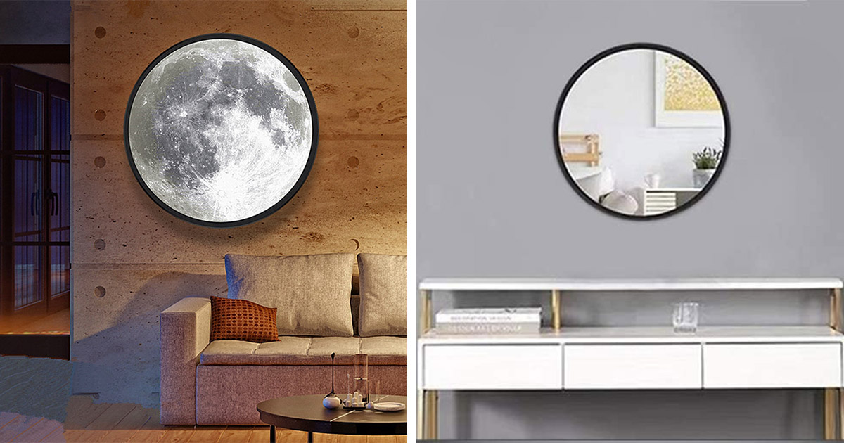 moon mirror night light