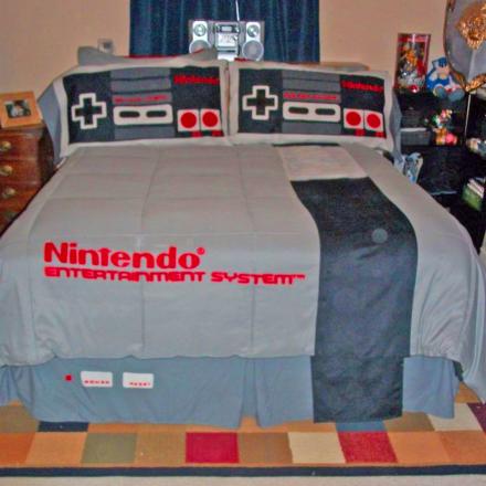 This Nintendo Bed Set Makes Your Bed Look Like a Giant NES Game Console