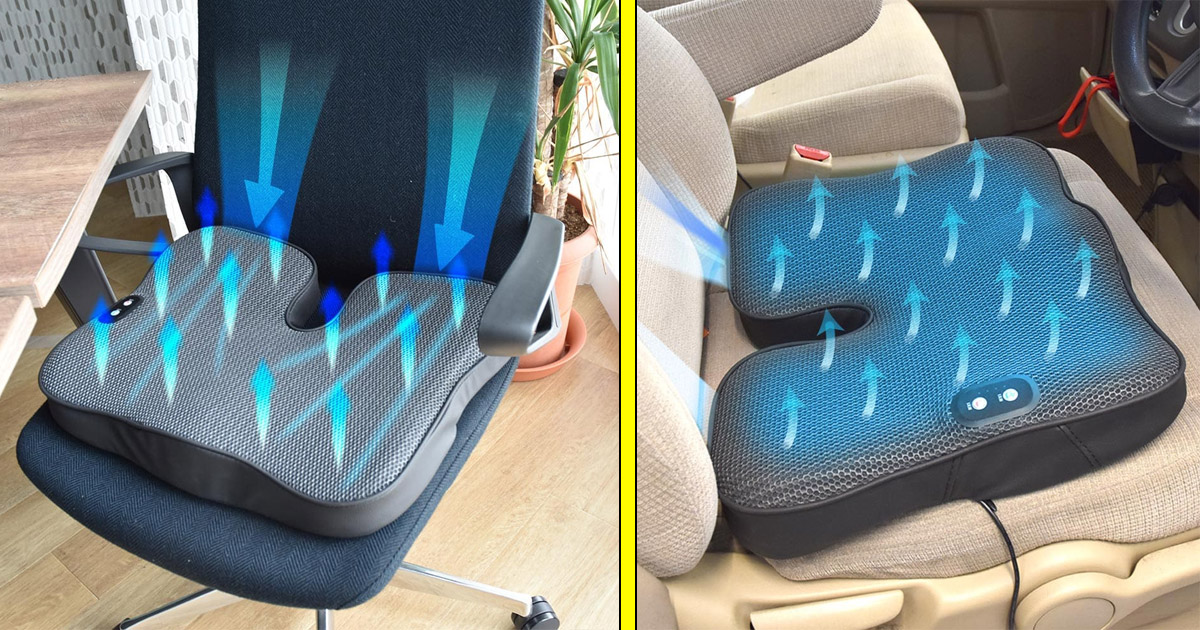 8styles Car Office Chair Car Seat Cooling Pad Cooling Seat Cushion