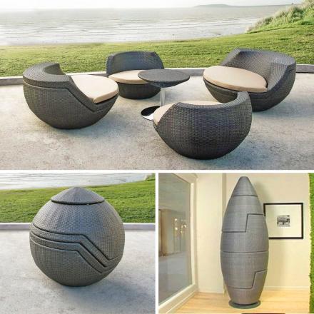 This Transforming Patio Furniture Set Can Be Converted Into A Space Saving Egg