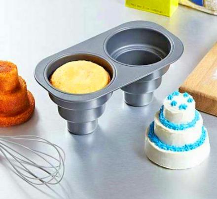 Mini tiered 2024 cake pan