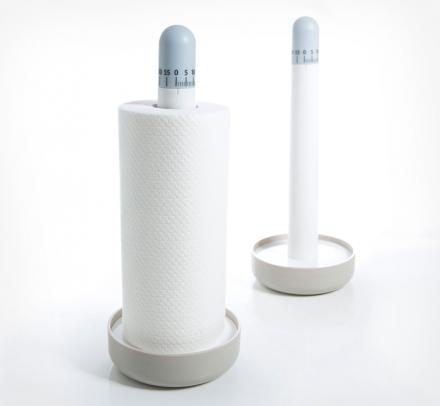 This Paper Towel Holder Doubles as a Kitchen Timer