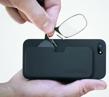 ThinOPTICS Phone Case Holds Super Thin Portable Reading Glasses