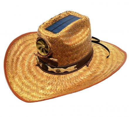 This Solar Powered Fan Hat Keeps Your Noggin Cool While Working