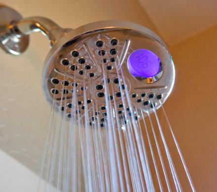 This Shower Head Displays The Water Temperature That's Coming Out